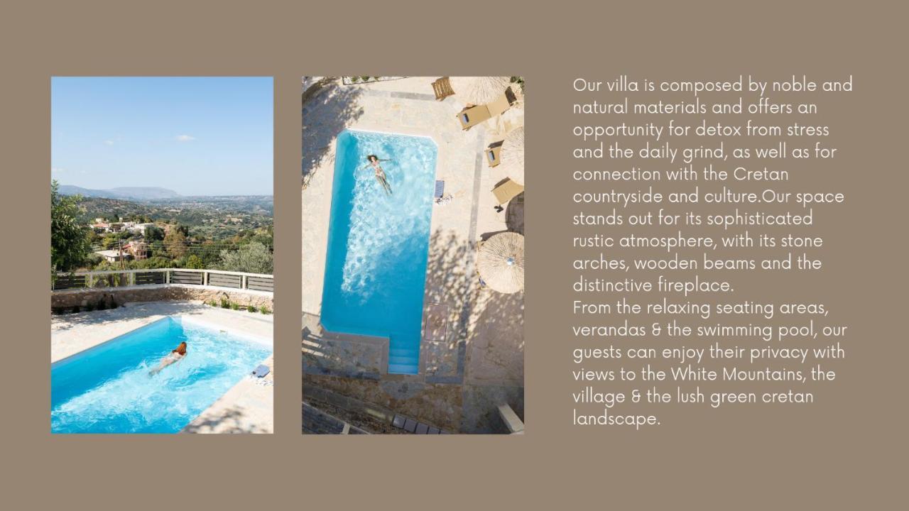 Villa Prinus Country Retreat Apokoronas, Heated Pool, 13Km From The Sea Embrosneros Exterior foto